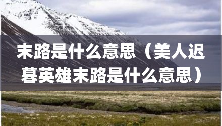 末路是什么意思（美人迟暮英雄末路是什么意思）
