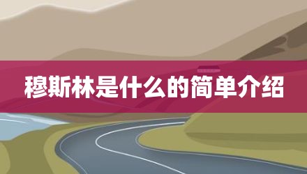 穆斯林是什么的简单介绍