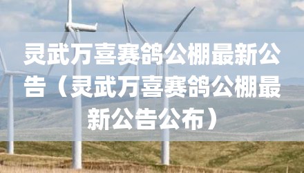 灵武万喜赛鸽公棚最新公告（灵武万喜赛鸽公棚最新公告公布）