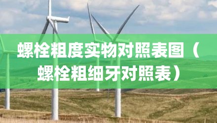 螺栓粗度实物对照表图（螺栓粗细牙对照表）