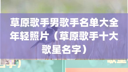 草原歌手男歌手名单大全年轻照片(草原歌手十大歌星名字)