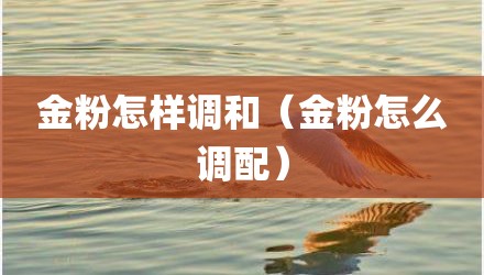 金粉怎样调和（金粉怎么调配）