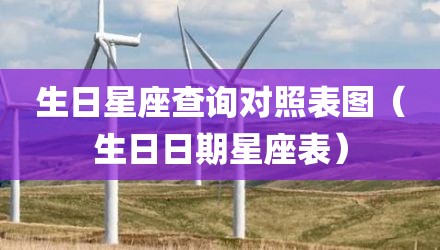 生日星座查询对照表图（生日日期星座表）
