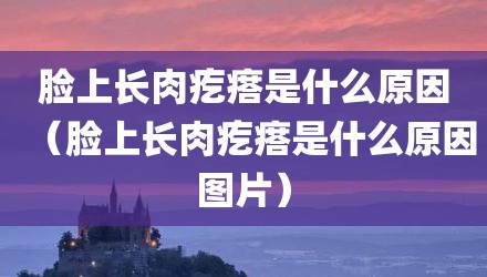 脸上长肉疙瘩是什么原因（脸上长肉疙瘩是什么原因图片）