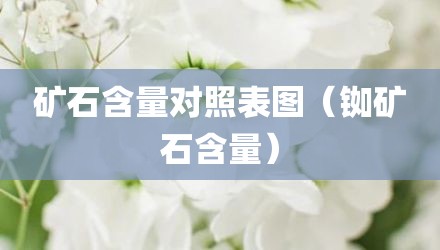矿石含量对照表图（铷矿石含量）