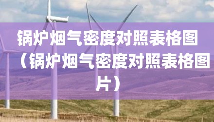 锅炉烟气密度对照表格图（锅炉烟气密度对照表格图片）