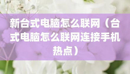 新台式电脑怎么联网（台式电脑怎么联网连接手机热点）