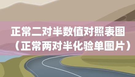 正常二对半数值对照表图（正常两对半化验单图片）