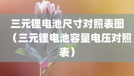 三元锂电池尺寸对照表图（三元锂电池容量电压对照表）