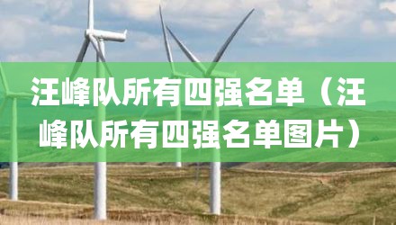 汪峰队所有四强名单（汪峰队所有四强名单图片）