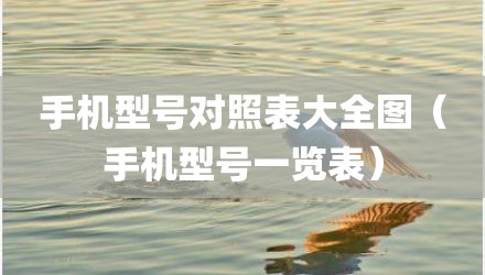 手机型号对照表大全图（手机型号一览表）