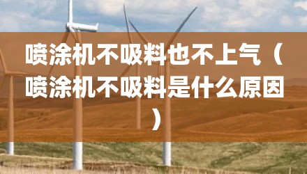 喷涂机不吸料也不上气（喷涂机不吸料是什么原因）
