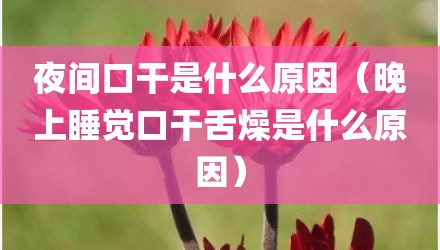夜间口干是什么原因（晚上睡觉口干舌燥是什么原因）