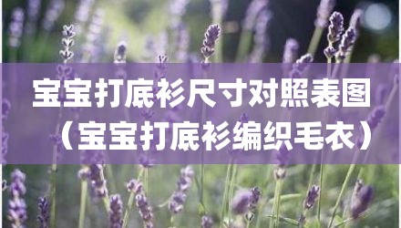 宝宝打底衫尺寸对照表图（宝宝打底衫编织毛衣）