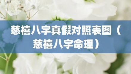 慈禧八字真假对照表图（慈禧八字命理）