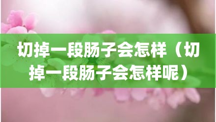 切掉一段肠子会怎样(切掉一段肠子会怎样呢)