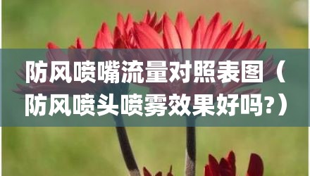 防风喷嘴流量对照表图（防风喷头喷雾效果好吗?）