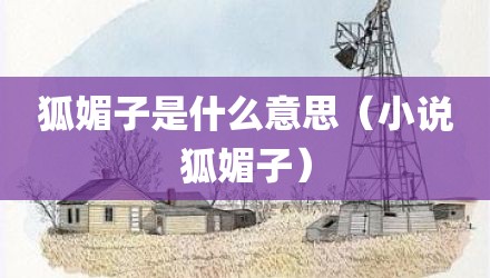 狐媚子是什么意思（小说狐媚子）