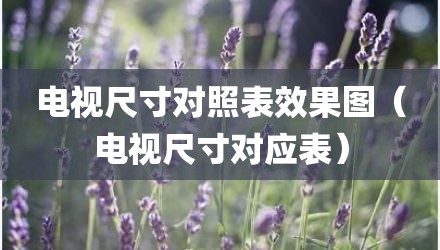 电视尺寸对照表效果图(电视尺寸对应表)