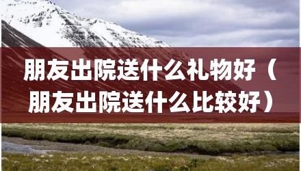 朋友出院送什么礼物好（朋友出院送什么比较好）