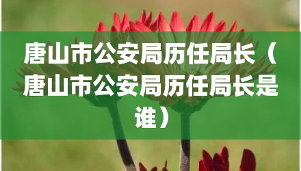 唐山市公安局历任局长（唐山市公安局历任局长是谁）