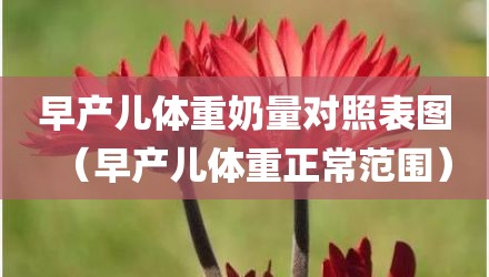 早产儿体重奶量对照表图（早产儿体重正常范围）