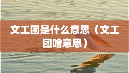 文工团是什么意思（文工团啥意思）