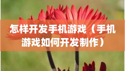 怎样开发手机游戏（手机游戏如何开发制作）