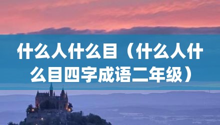 什么人什么目（什么人什么目四字成语二年级）