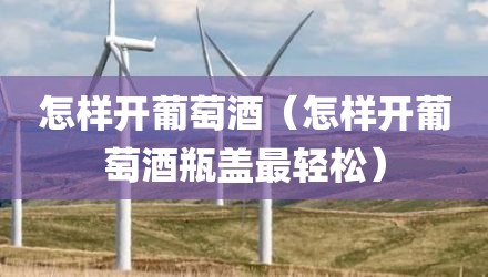 怎样开葡萄酒(怎样开葡萄酒瓶盖最轻松)