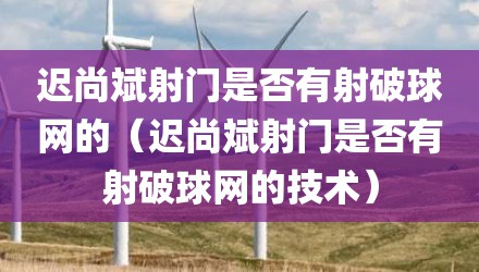 迟尚斌射门是否有射破球网的（迟尚斌射门是否有射破球网的技术）