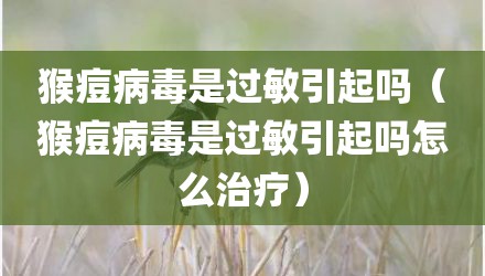 猴痘病毒是过敏引起吗（猴痘病毒是过敏引起吗怎么治疗）
