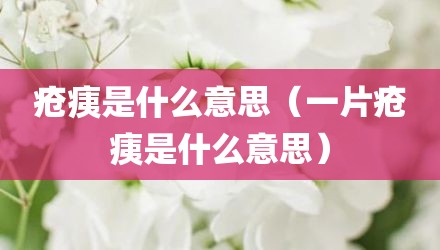 疮痍是什么意思（一片疮痍是什么意思）