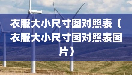 衣服大小尺寸图对照表（衣服大小尺寸图对照表图片）