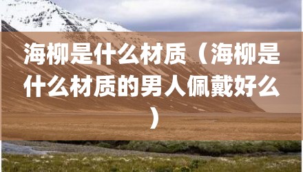 海柳是什么材质（海柳是什么材质的男人佩戴好么）