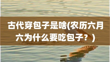 古代穿包子是啥(农历六月六为什么要吃包子？)