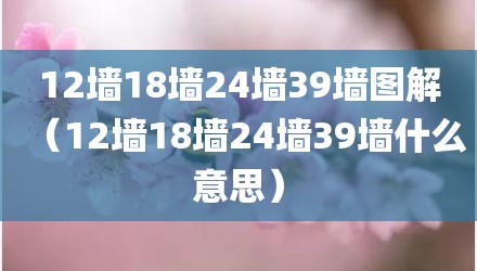 12墙18墙24墙39墙图解(12墙18墙24墙39墙什么意思)