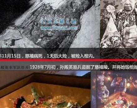 慈禧随葬品面世(慈禧为何三次入殓?遗体出土惨不忍睹？)