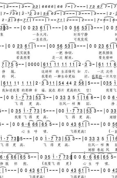 我要飞的更高歌词(我要飞得很高的歌词汪峰？)