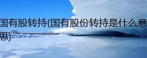 国有股转持(国有股转持是什么意思？)
