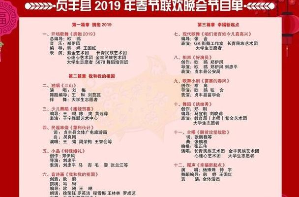 2012年春节晚会节目单(2012年春晚总导演和主持人名单？)
