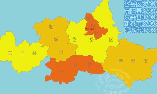山东泰安地图(泰安地图历史演变？)