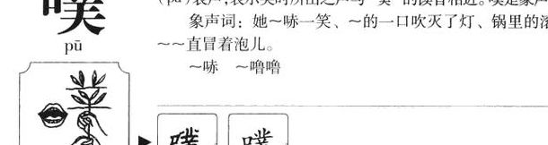 噗怎么读(噗字的发音？)