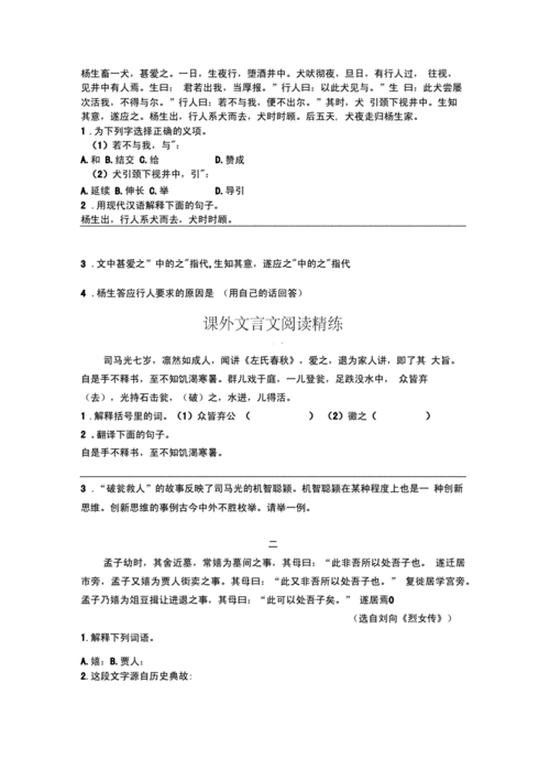 扁鹊投石(六年级上册必背小古文10篇？)