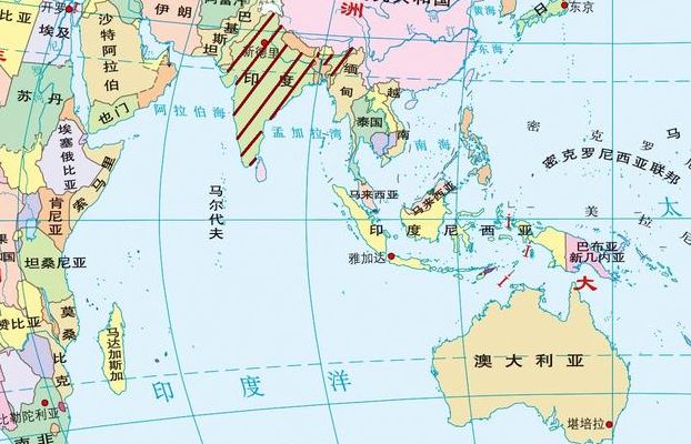 南印度洋地图(印度洋属于印度吗?为什么叫印度洋？)