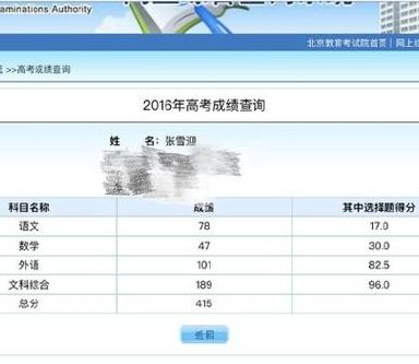 包含2010年高考分数查询的词条