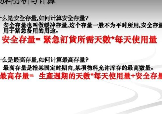 安全库存（安全库存的定义）