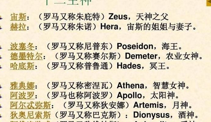 希腊的神话和传说(希腊神话中关于12个月的传说？)