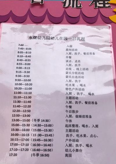 幼儿园作息时间表（冬季幼儿园作息时间表）