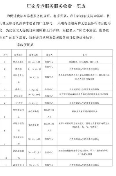 上门陪护老人价格表（老人陪护多少钱）